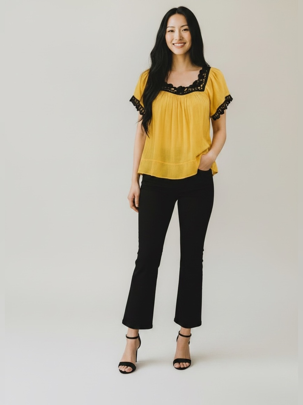 3/$29 Anthropologie Hype Coquette Baby Doll Top w/Camisole - Size S